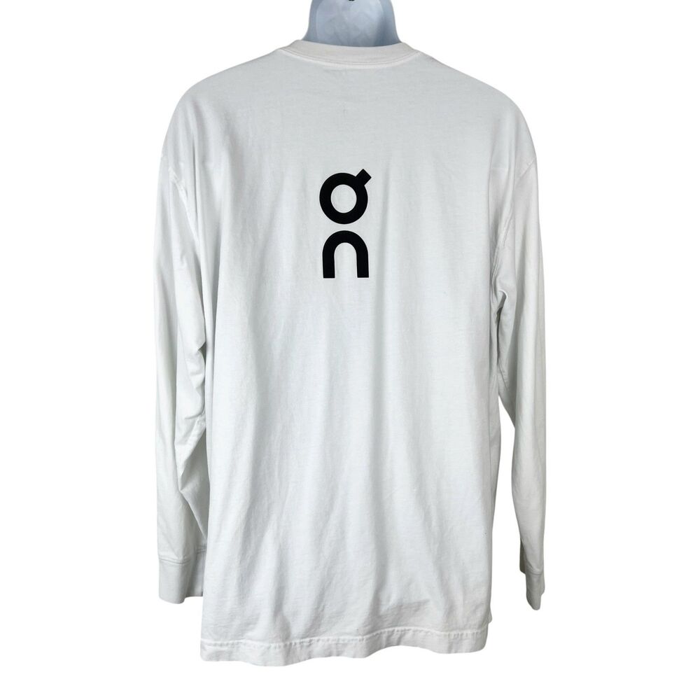 On Cloud Long Sleeve Shirt Men Extra Large White Run On Clouds Club Long Tee - Picture 2 of 15